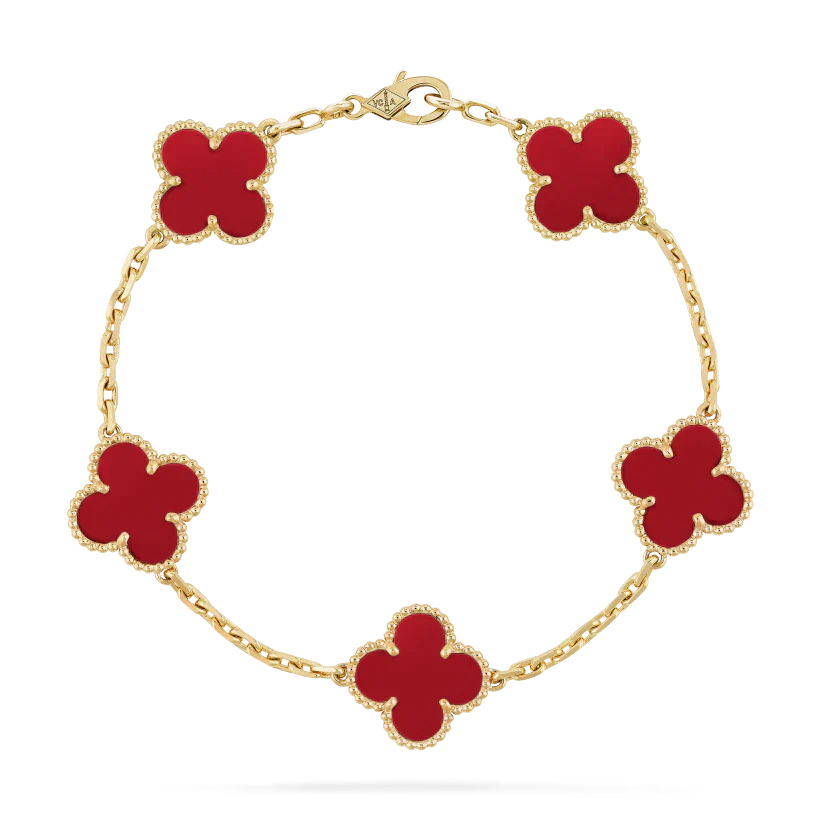 Gold Red | Stackable Bracelet Set