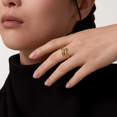 DOUBLE NAIL RING | SILVER