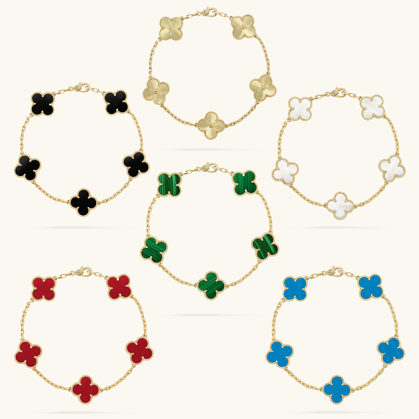 CLOVER LEAF BRACELET SIXPACK SET